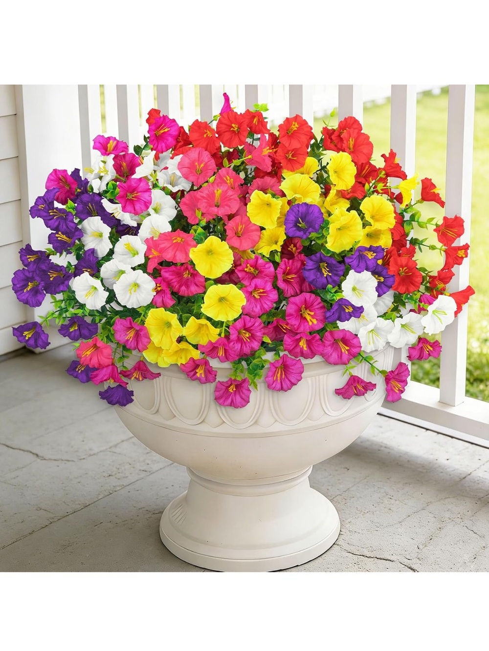 NIP Artificial Morning Glory Flowers for Outdoors, Mixed
